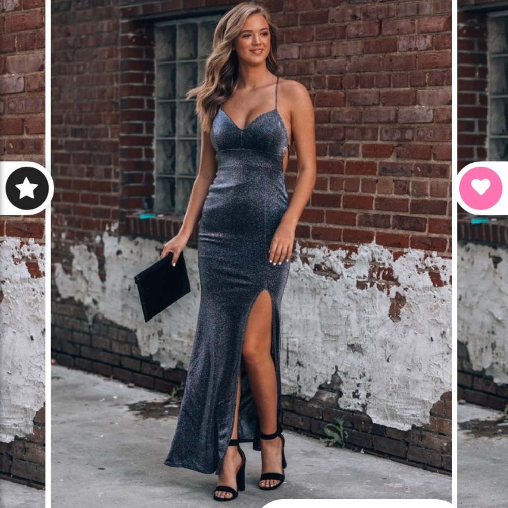Steel glitter gown